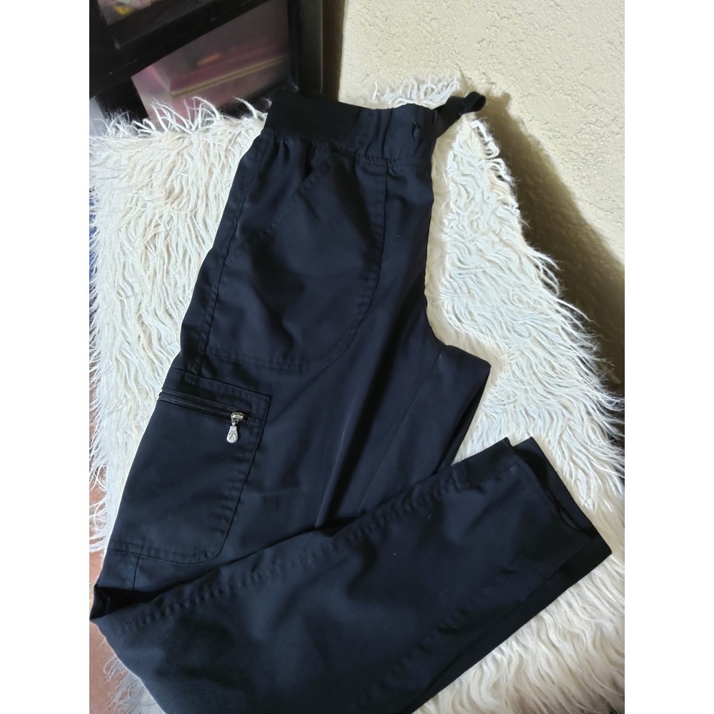Adar Addition P9500 Black Yoga Jogger Scrub Pants Womens XS Joggers Pockets